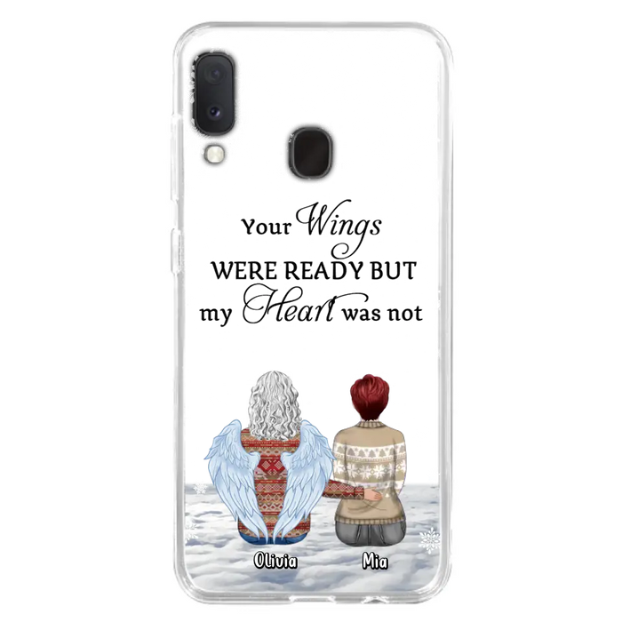 Personalized Memorial Phone Case - Up to 5 People - Gift Idea For Family - Your Wings Were Ready But My Heart Was Not - Case For iPhone/Samsung