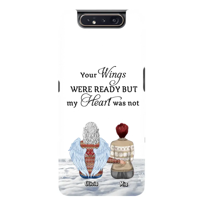 Personalized Memorial Phone Case - Up to 5 People - Gift Idea For Family - Your Wings Were Ready But My Heart Was Not - Case For iPhone/Samsung