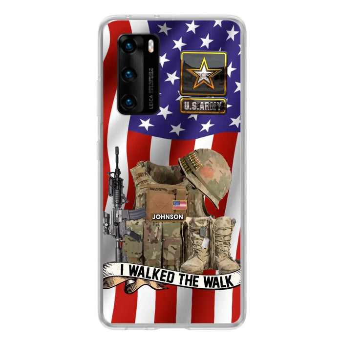 Custom Personalized Veteran US Flag Phone Case - Gift Idea For Veteran - I Walked The Walk - Case For Xiaomi/ Oppo/ Huawei