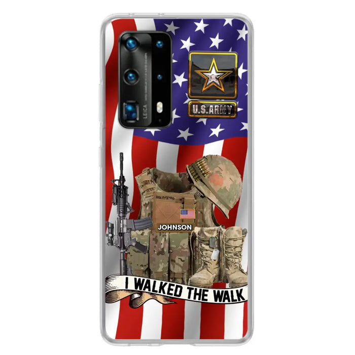 Custom Personalized Veteran US Flag Phone Case - Gift Idea For Veteran - I Walked The Walk - Case For Xiaomi/ Oppo/ Huawei