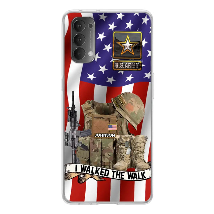 Custom Personalized Veteran US Flag Phone Case - Gift Idea For Veteran - I Walked The Walk - Case For Xiaomi/ Oppo/ Huawei