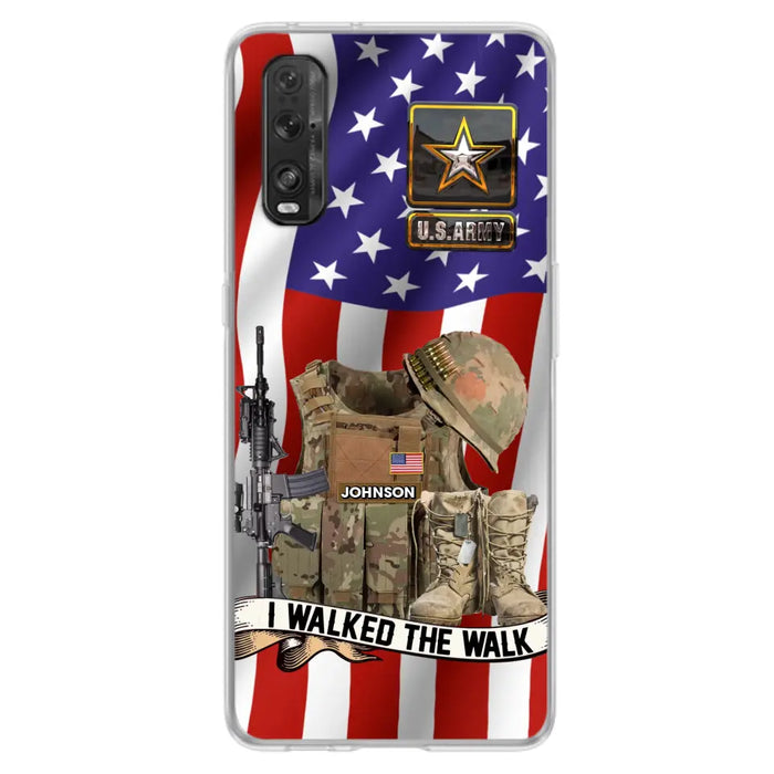 Custom Personalized Veteran US Flag Phone Case - Gift Idea For Veteran - I Walked The Walk - Case For Xiaomi/ Oppo/ Huawei
