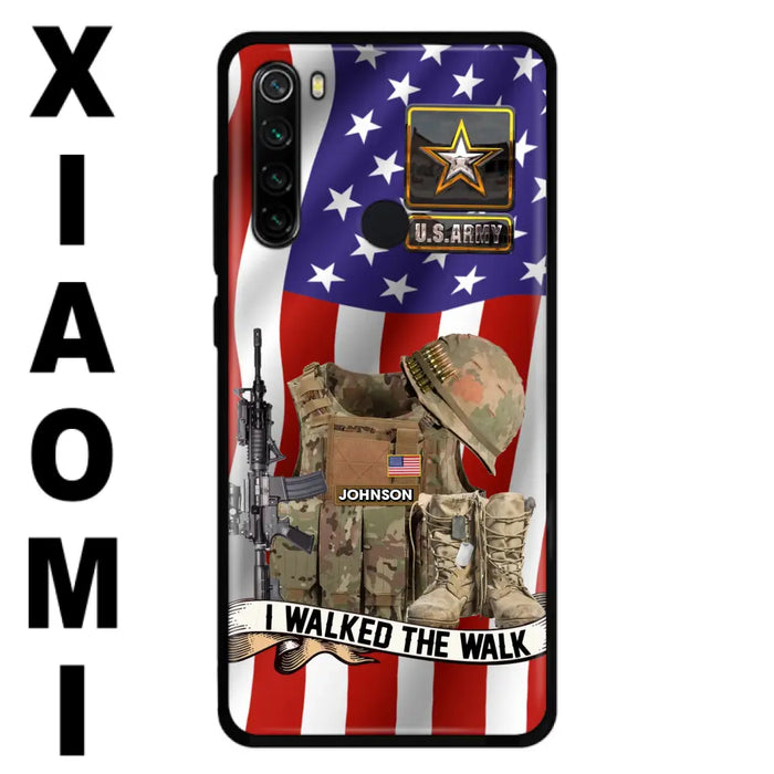 Custom Personalized Veteran US Flag Phone Case - Gift Idea For Veteran - I Walked The Walk - Case For Xiaomi/ Oppo/ Huawei