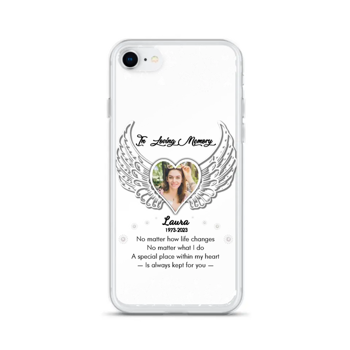 Personalized In Loving Memory Phone Case - Upload Photo - Memorial Gift Idea - Case For iPhone/Samsung - A Special Place Within My Heart Is Always Kept For You