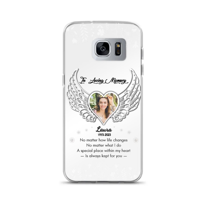 Personalized In Loving Memory Phone Case - Upload Photo - Memorial Gift Idea - Case For iPhone/Samsung - A Special Place Within My Heart Is Always Kept For You