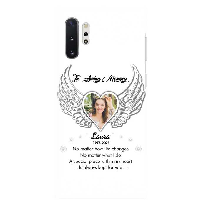 Personalized In Loving Memory Phone Case - Upload Photo - Memorial Gift Idea - Case For iPhone/Samsung - A Special Place Within My Heart Is Always Kept For You