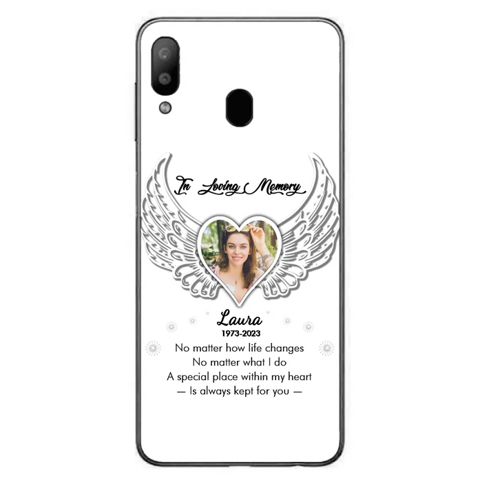 Personalized In Loving Memory Phone Case - Upload Photo - Memorial Gift Idea - Case For iPhone/Samsung - A Special Place Within My Heart Is Always Kept For You
