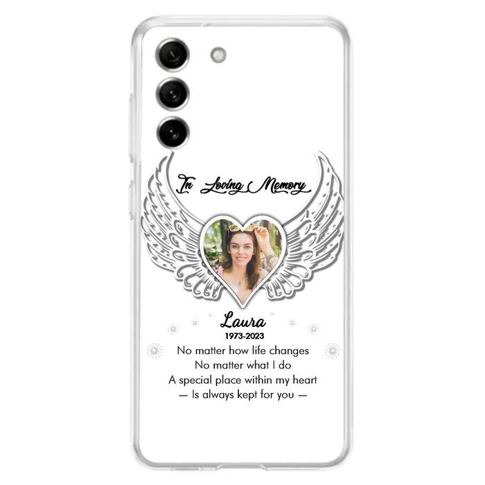 Personalized In Loving Memory Phone Case - Upload Photo - Memorial Gift Idea - Case For iPhone/Samsung - A Special Place Within My Heart Is Always Kept For You