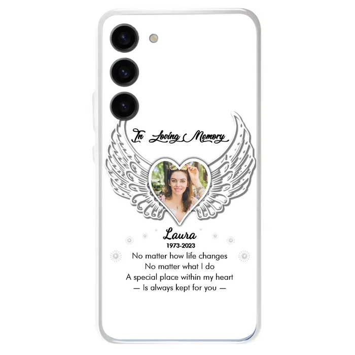 Personalized In Loving Memory Phone Case - Upload Photo - Memorial Gift Idea - Case For iPhone/Samsung - A Special Place Within My Heart Is Always Kept For You