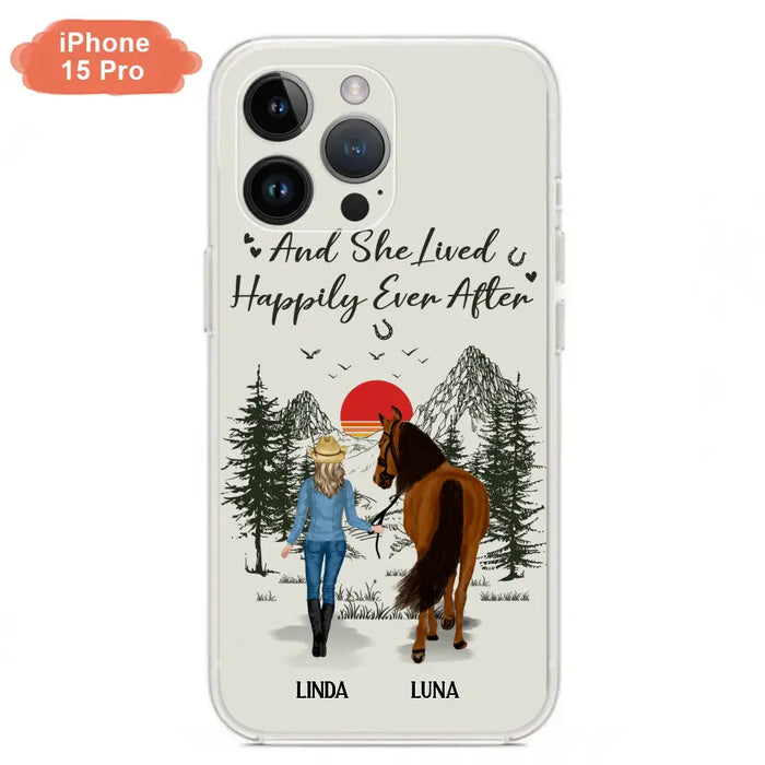 Personalized Horse Phone Case -  Gift Idea For Horse Lovers - Up to 6 Horses