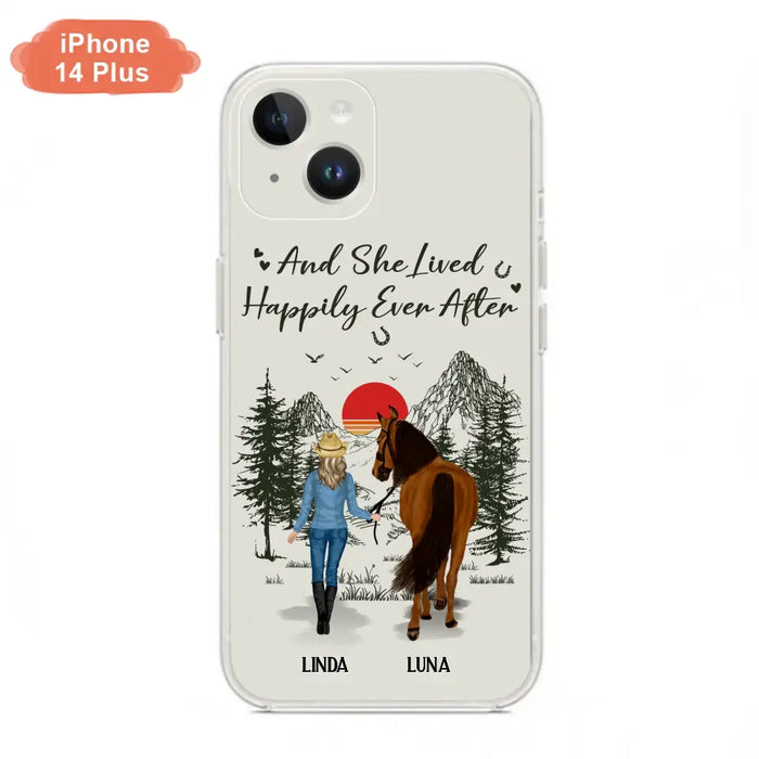Personalized Horse Phone Case -  Gift Idea For Horse Lovers - Up to 6 Horses