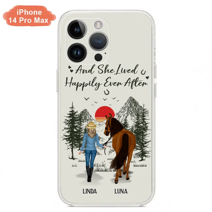 Personalized Horse Phone Case -  Gift Idea For Horse Lovers - Up to 6 Horses