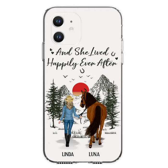 Personalized Horse Phone Case -  Gift Idea For Horse Lovers - Up to 6 Horses