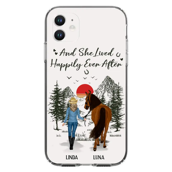 Personalized Horse Phone Case -  Gift Idea For Horse Lovers - Up to 6 Horses