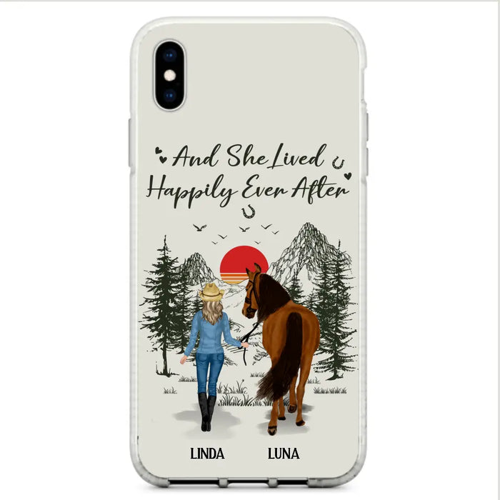 Personalized Horse Phone Case -  Gift Idea For Horse Lovers - Up to 6 Horses