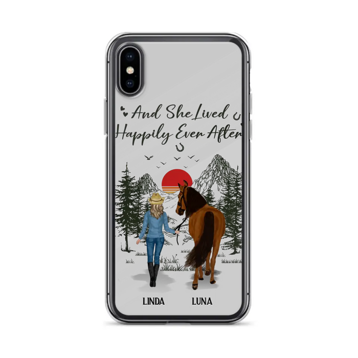 Personalized Horse Phone Case -  Gift Idea For Horse Lovers - Up to 6 Horses