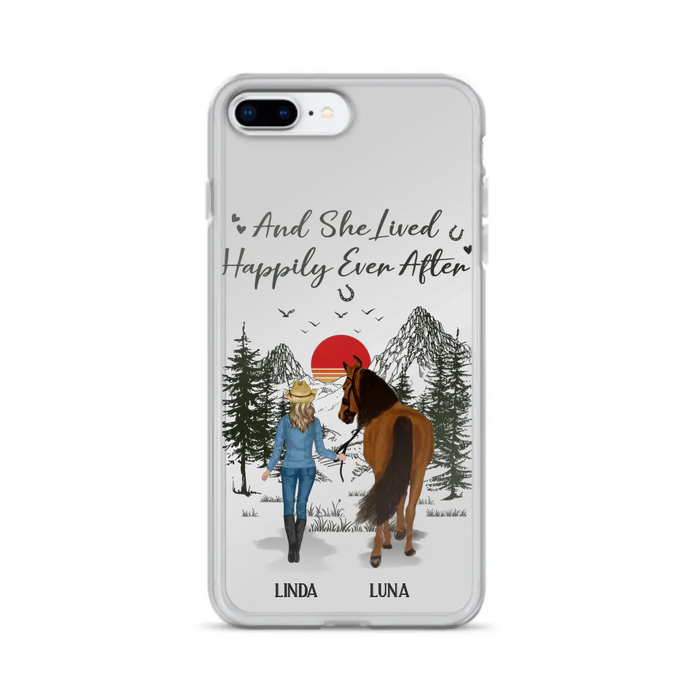 Personalized Horse Phone Case -  Gift Idea For Horse Lovers - Up to 6 Horses