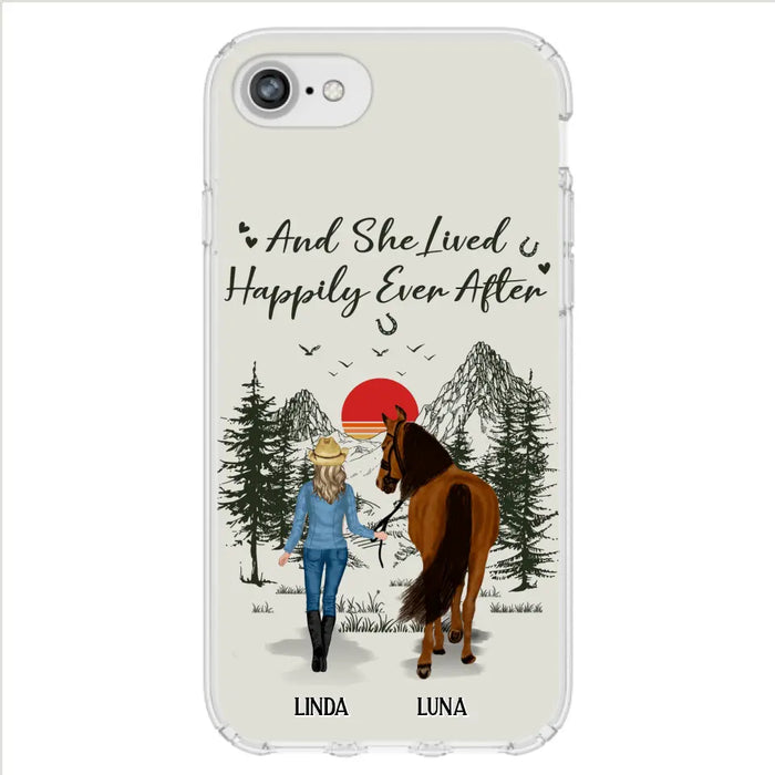 Personalized Horse Phone Case -  Gift Idea For Horse Lovers - Up to 6 Horses