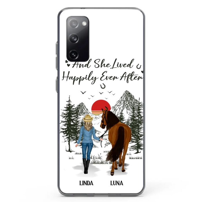 Personalized Horse Phone Case -  Gift Idea For Horse Lovers - Up to 6 Horses