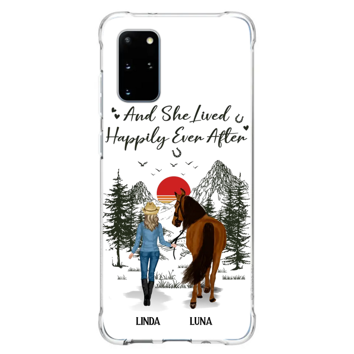 Personalized Horse Phone Case -  Gift Idea For Horse Lovers - Up to 6 Horses