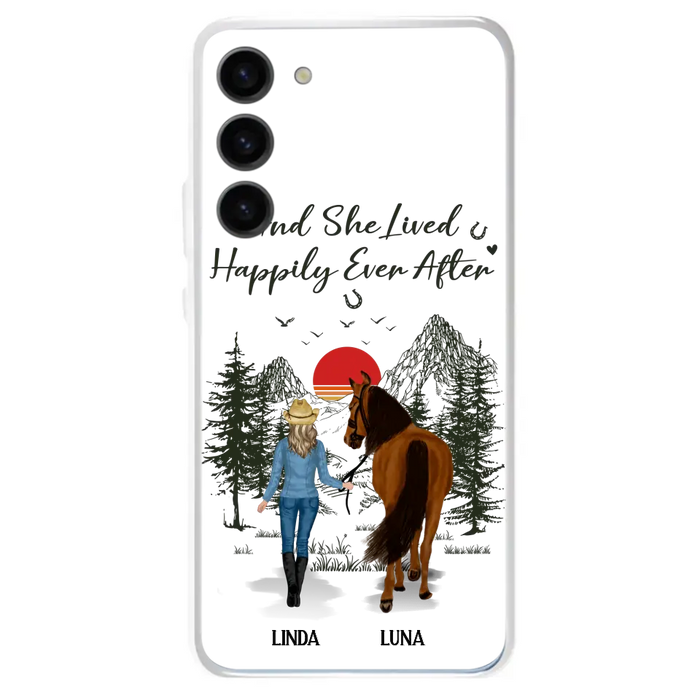 Personalized Horse Phone Case -  Gift Idea For Horse Lovers - Up to 6 Horses