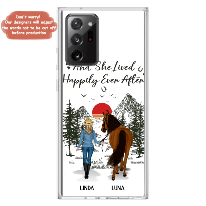 Personalized Horse Phone Case -  Gift Idea For Horse Lovers - Up to 6 Horses