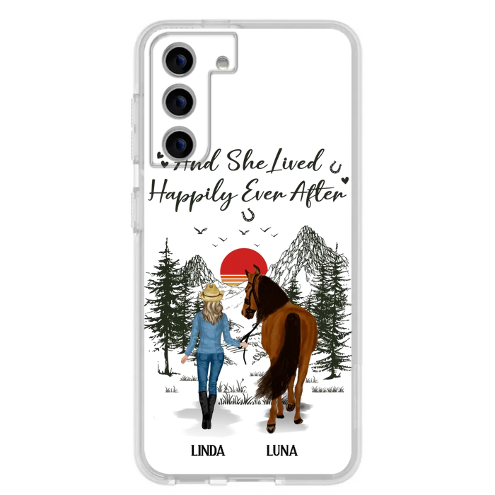 Personalized Horse Phone Case -  Gift Idea For Horse Lovers - Up to 6 Horses