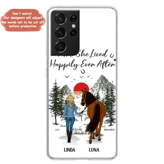 Personalized Horse Phone Case -  Gift Idea For Horse Lovers - Up to 6 Horses