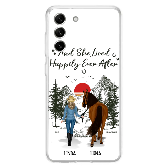 Personalized Horse Phone Case -  Gift Idea For Horse Lovers - Up to 6 Horses