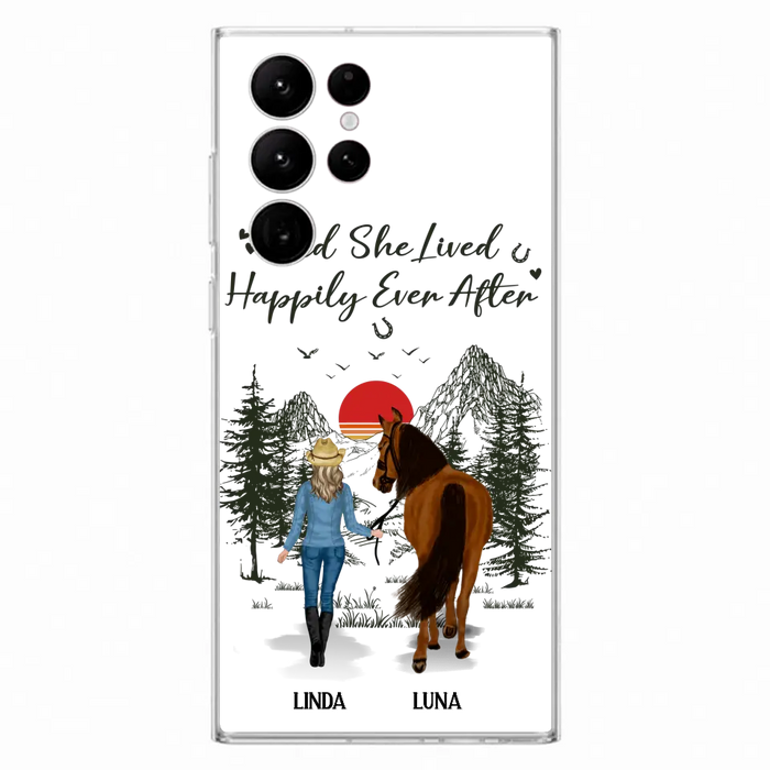 Personalized Horse Phone Case -  Gift Idea For Horse Lovers - Up to 6 Horses