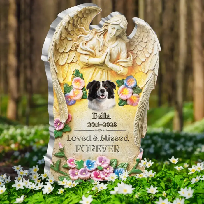 Personalized Memorial Acrylic Plaque - Upload Photo - Memorial Gift Idea For Christmas/Family Member/Pet Lover - Loved & Missed Forever