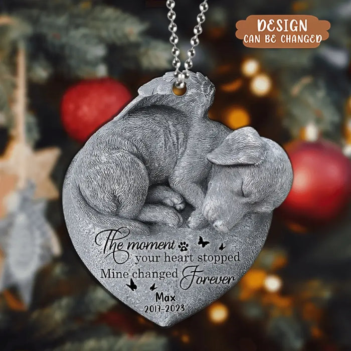 Personalized Memorial Angel Dog Sleeping Acrylic Ornament - Memorial Gift Idea For Dog Lover  - I Loved You Your Whole Life I Will Miss You For The Rest Of Mine