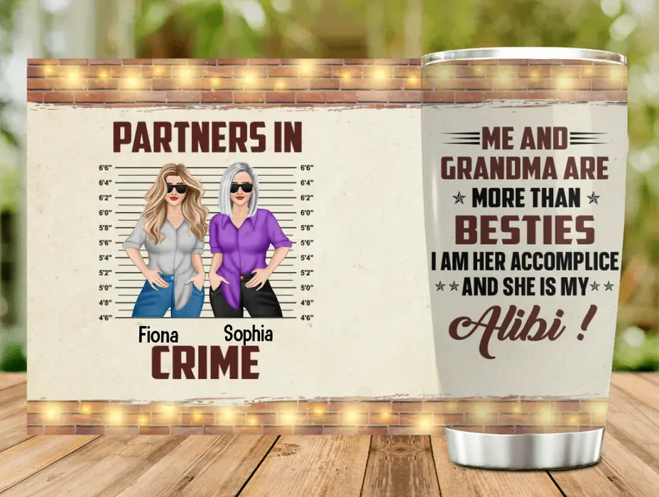 Personalized Grandma Tumbler - Gift Idea For Grandma - Up to 2 Children - Me And Grandma Are More Than Besties
