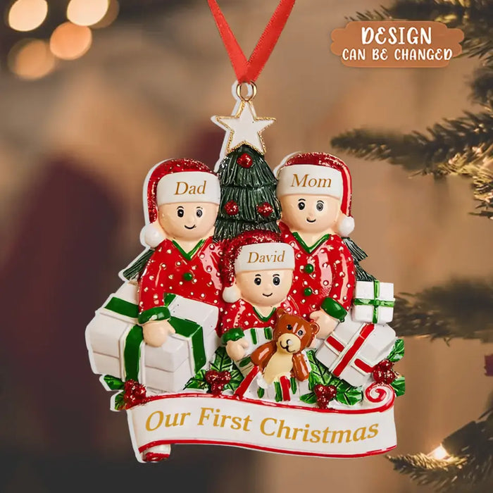 Personalized Family Acrylic Ornament - Up To 6 People - Christmas Gift Idea for Family - Merry Christmas