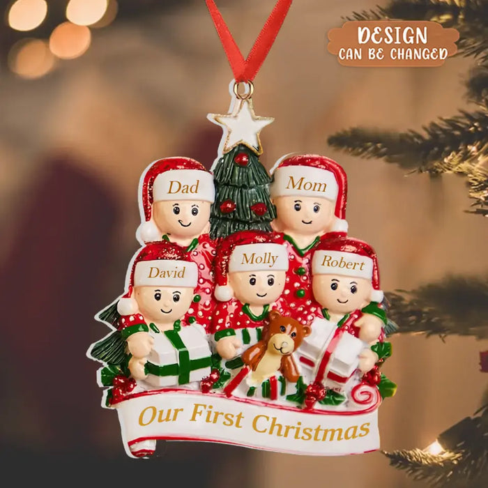 Personalized Family Acrylic Ornament - Up To 6 People - Christmas Gift Idea for Family - Merry Christmas