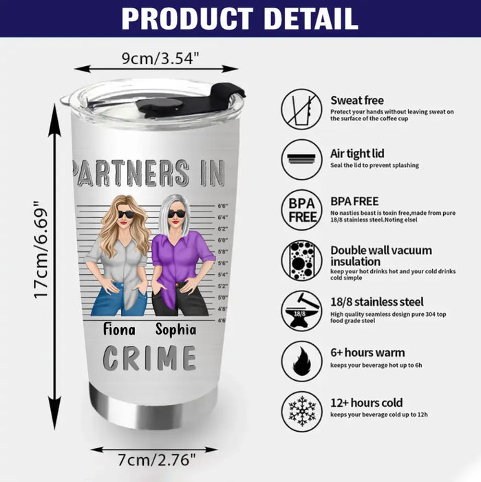 Personalized Besties Tumbler - Gift Idea For Friends/Sisters/Besties - Just Remember If We Get Caught You're Deaf And I Don't Speak English