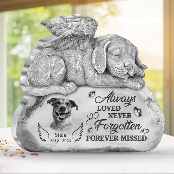 Personalized Memorial Dog Acrylic Plaque - Memorial Gift Idea For Dog Lover - Always Loved Never Forgotten Forever Missed