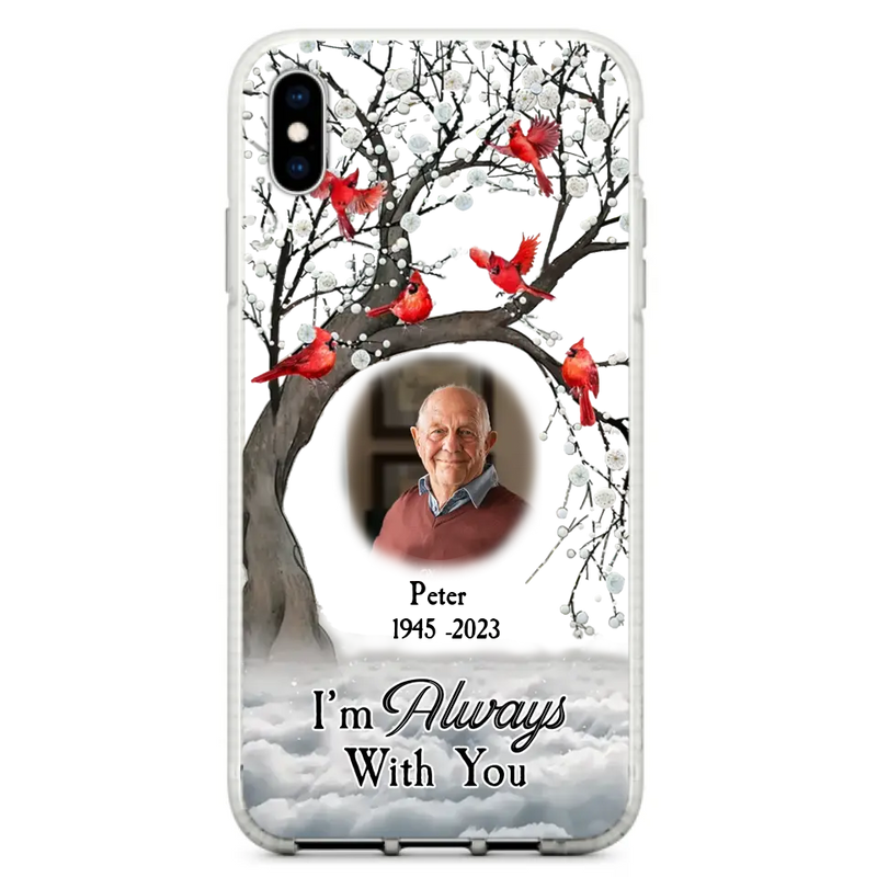Personalized Memorial Photo Phone Case - Upload Photo - Memorial Gift Idea For Family Member - I'm Always With You - Case For iPhone/Samsung