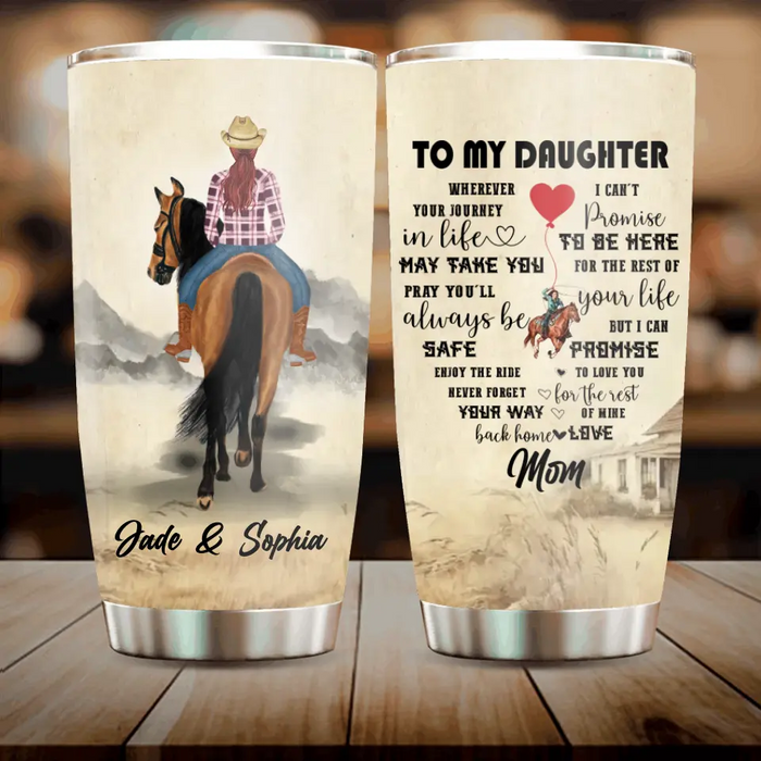 Personalized Horse Girl Tumbler - Gift Idea For Horse Lovers - Never Forget Your Way Back Home