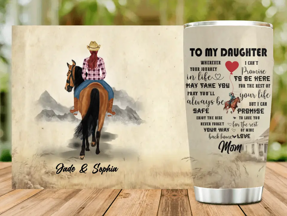 Personalized Horse Girl Tumbler - Gift Idea For Horse Lovers - Never Forget Your Way Back Home