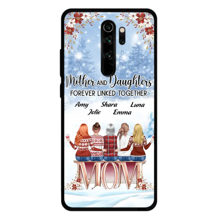 Personalized Mom Phone Case - Mother With Up to 4 Daughters - Gift Idea For Mother's Day From Daughter - Mother And Daughters Forever Linked Together - Case For Oppo/Xiaomi/Huawei