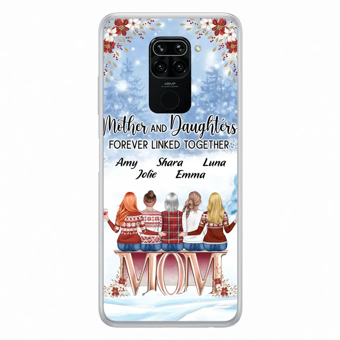 Personalized Mom Phone Case - Mother With Up to 4 Daughters - Gift Idea For Mother's Day From Daughter - Mother And Daughters Forever Linked Together - Case For Oppo/Xiaomi/Huawei