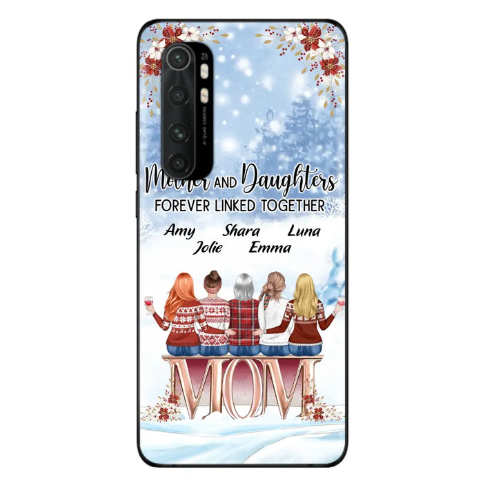 Personalized Mom Phone Case - Mother With Up to 4 Daughters - Gift Idea For Mother's Day From Daughter - Mother And Daughters Forever Linked Together - Case For Oppo/Xiaomi/Huawei