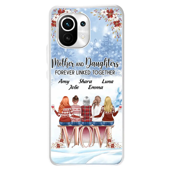 Personalized Mom Phone Case - Mother With Up to 4 Daughters - Gift Idea For Mother's Day From Daughter - Mother And Daughters Forever Linked Together - Case For Oppo/Xiaomi/Huawei