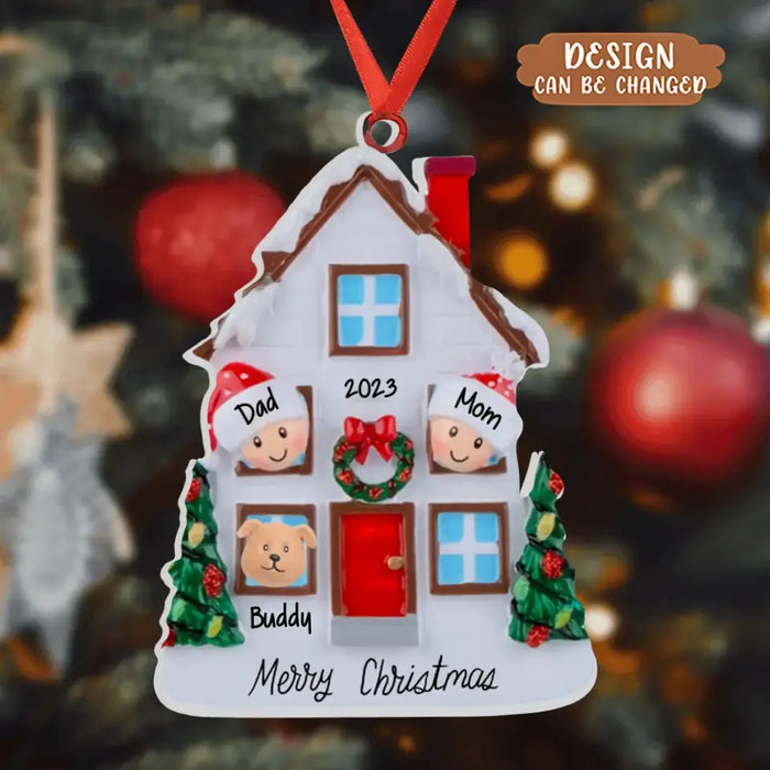 Personalized Family Acrylic Ornament - Up to 6 People - Christmas Gift Idea for Family - Merry Christmas