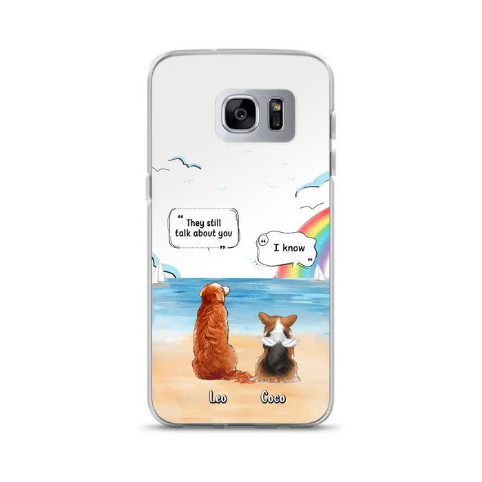 Personalized Memorial Pet Phone Case - Up to 4 Pets - Memorial Gift Idea for Dog/Cat Lovers - They Still Talk About You - Cases For iPhone/Samsung
