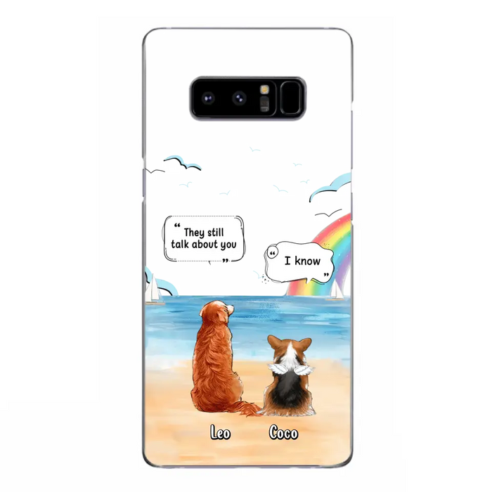 Personalized Memorial Pet Phone Case - Up to 4 Pets - Memorial Gift Idea for Dog/Cat Lovers - They Still Talk About You - Cases For iPhone/Samsung