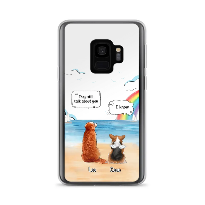 Personalized Memorial Pet Phone Case - Up to 4 Pets - Memorial Gift Idea for Dog/Cat Lovers - They Still Talk About You - Cases For iPhone/Samsung