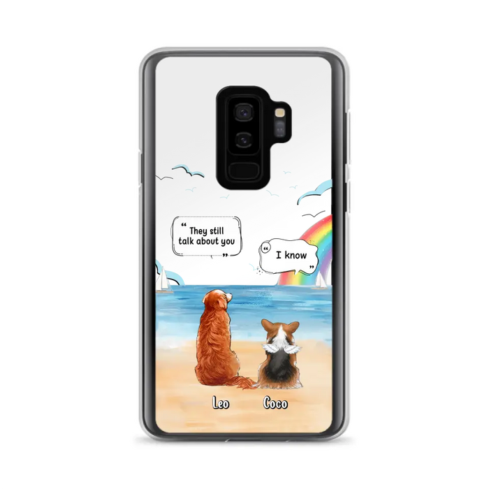 Personalized Memorial Pet Phone Case - Up to 4 Pets - Memorial Gift Idea for Dog/Cat Lovers - They Still Talk About You - Cases For iPhone/Samsung