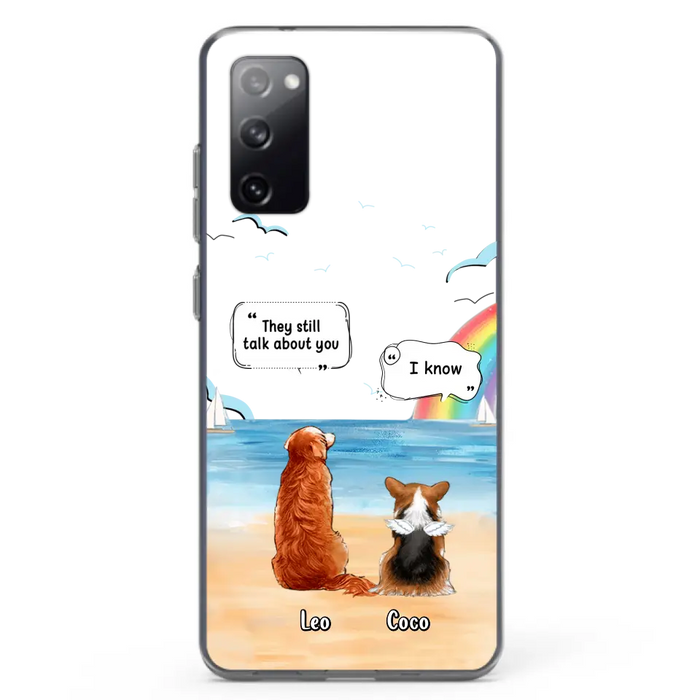 Personalized Memorial Pet Phone Case - Up to 4 Pets - Memorial Gift Idea for Dog/Cat Lovers - They Still Talk About You - Cases For iPhone/Samsung
